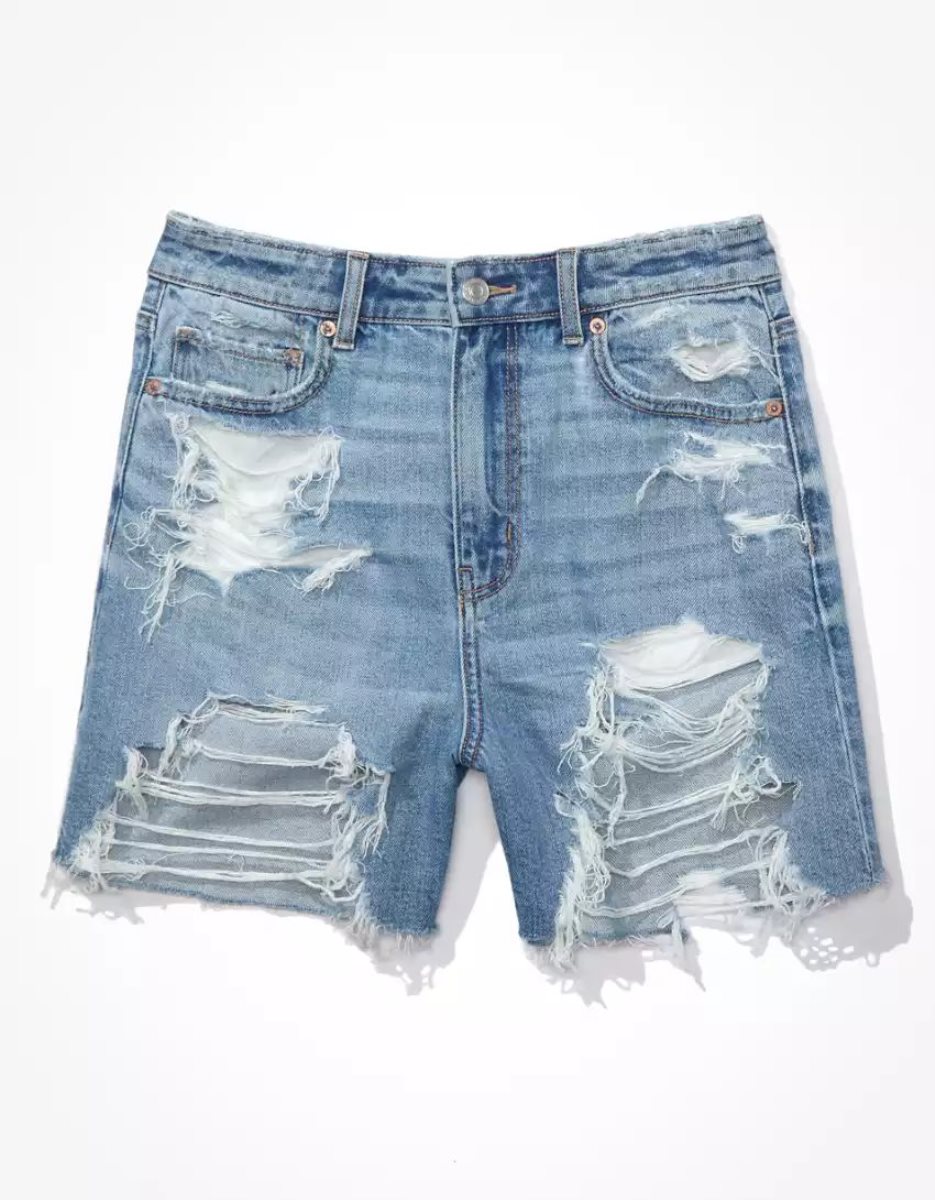 Shorts American Eagle AE Denim Highest Taille Baggy Lavage Clair Femme | LQC-80558828